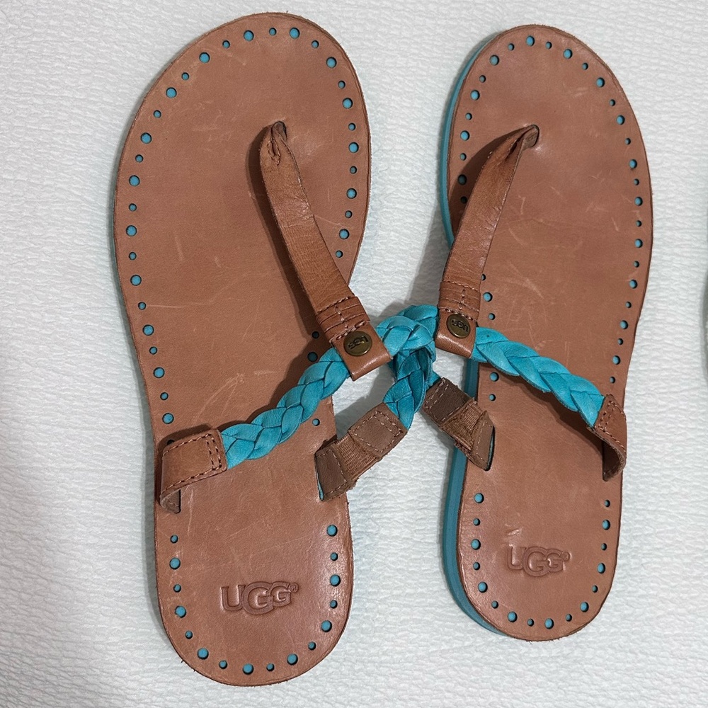 Ugg Sandals Size 6 Turquoise